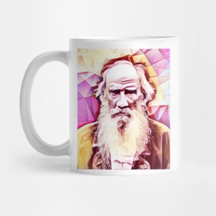 Leo Tolstoy Pink Portrait | Leo Tolstoy Artwork 13 Mug